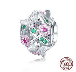 Charm Anhänger passt zu Pandora Armband 925 Sterling Silber Schmetterling