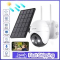 5MP Überwachungskamera Aussen Akku/Solar 2.4GHZ WLAN Kamera Outdoor Alexa 