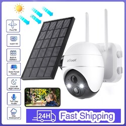 ieGeek 5MP 2.4GHZ WiFi Überwachungskamera Aussen Akku WLAN mit Solarpanel Alexa