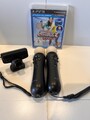 PlayStation 3/4 2x Move Motion Controller inkl. Spiel und Kamera - Schwarz
