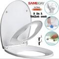 FAMILIEN TOILETTENSITZ TÖPFCHEN TRAINING SOFT CLOSE OVAL FÜR KINDER UND ERWACHSENE 2 IN 1