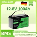12V 100AH LiFePO4 Lithium Batterie Mit 100A BMS Akku für Wohnmobil Boote Solar