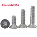 Senkkopfschrauben Torx DIN 965 M4 EDELSTAHL A2 V2A ISO 14581 M2 M2.5 M3 M4