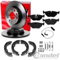 brembo BREMSSCHEIBEN 298mm + BELÄGE + HANDBREMSE HINTEN passend für BMW 5er E39