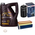 BOSCH Inspektionspaket MANNOL 5L 5W-40 Extreme für Audi A4 Avant 8K5 B8 8K2