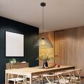 Hängelampe Pendelleuchte Esstischlampe schwarz Gitter Wohnzimmerlampe H 120 cm