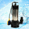1500W Edelstahl Schmutzwasserpumpe Tauchpumpe 36000 l/h Mit Schwimmer Baupumpe