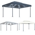 Pavillon Partyzelt Gartenpavillon mit LED-Lichterkette 4 x 3 m Alu Pavillon