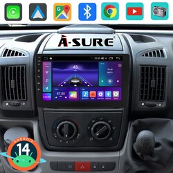 2+32G Android 14 Autoradio Carplay WiFi GPS Navi Für 1-Din Fiat Ducato 2006-2023