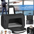 Katze Hund Transporttasche Faltbare Tragebox für Haustiere im Flugzeug 15lbs Box