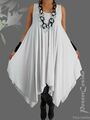 PoCo LAGENLOOK Tunika Long-Shirt Kleid L-XL-XXL-XXXL 44 46 48 52 54 56 58 weiß