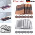 12er Set (6x Platzset & 6x Untersetzer) PVC Tischset Abwaschbar Platzdeckchen