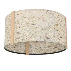 Deckenlampe mit Schirm aus Textil und Heu Deckenleuchte Wohnzimmer Ø 40 cm