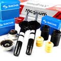 2x Magnum Technology Stoßdämpfer + Service-Kit + Domlager Vorne für BMW 5 E60