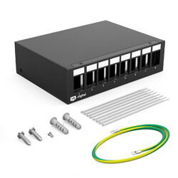 Patchpanel für Keystone Module Patchfeld Netzwerk Panel Verteiler Aufputz RJ45⭐️🔥4/6/8/12/16-Port✅für Cat.6a Cat.7 Cat.8✅DE Händler