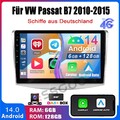 8 Core DAB+ Autoradio 6+128G 4G Android 14 Carplay GPS Kam Für VW Passat B7 CC