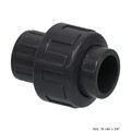 PVC-U Verschraubung, Anschluss: Klebemuffe x IG, 10 bar, 50 mm x 1 1/2"