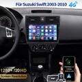 10" Android 14 CarPlay Autoradio DAB+ GPS KAM 4G LTE 128G Für Suzuki Swift 03-10