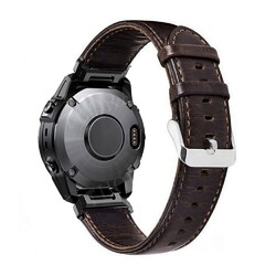 Für Garmin Fenix 3 HR 6 6X Pro 5 5X Plus 7 7X Epix Pro Quick Fit Leder Armband