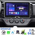 10.1" 2+64G Android 14 Carplay Autoradio GPS Navi 1 DIN Drehbar Bildschirm +Kam