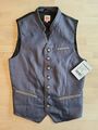 Spieth & Wensky - Herren Trachten Weste Pegasus braun / schwarz / blau Gr. 50