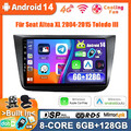 Für Seat Altea XL 2004-2015 Toledo III Autoradio CarPlay Android14 GPS Navi DAB+