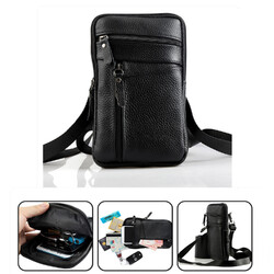 Multifunktions-Umhängetasche aus Leder, Handtasche, Gürteltasche für Männer