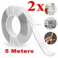 2X 5m Nano Tape Doppelseitiges Klebeband Abnehmbares Gel Spurloses Klebeband DE