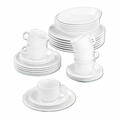 Seltmann Weiden Compact Kombiservice, Tafelservice, Kaffeeservice, Weiß, 30-tlg