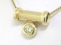 Sale Moderner Brillant Anhänger 585 Gelbgold 14Kt  1 Brillant 0,25ct Zertifikat