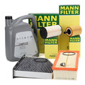 MANN Filterset 4-tlg + 5L ORIGINAL 0W30 Motoröl für VW GOLF 6 PASSAT 1.9/2.0 TDI
