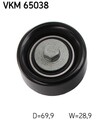 2x Umlenk-/Führungsrolle Keilrippenriemen SKF VKM 65038/2x 69,9mm für HYUNDAI 5