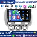 9" Carplay Android 15 Autoradio GPS NAVI WiFi FM RDS BT 2+64G Für Honda Fit Jazz
