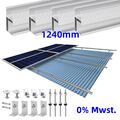 PV Photovoltaik Flachdach Set Montage Modul Befestigung Schiene Solar Halterung