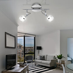 Deckenleuchte Deckenlampe Spotleuchte Spotlampe 2 Flammig Spots beweglich LED