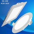 LED Panel flach Einbaustrahler Deckenleuchte Spot mit Trafo 3/6/9/12/15/18W/24W