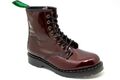 Solovair Made in England 8 Eye Burgundy Patent Derby Boot S205A-S8-551-SMS-G