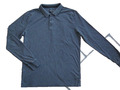 Poloshirt - GARANT Black Line - Gr. L (siehe Maße)  Langarm / Dunkelgrau-Meliert