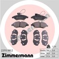 1x ORIGINAL® Zimmermann 23711.190.2 Bremsbelagsatz, Scheibenbremse Vorne, inkl.