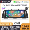 10.3" 6+128G CarPlay Android 13 Für BMW 5er F10 F11 NBT 13-16 Autoradio DAB+ Cam