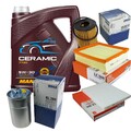 MAHLE Inspektionspaket 5L MANNOL Ceramic 5W-30 passend für Opel Corsa E