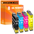 8er Set Patronen XXL für Epson WorkForce WF-2010 W WF-2510 WF WF-2520 NF 16XL
