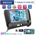 Für Audi AUDI TT MK2 2006-2014 Android 14 Autoradio 4+64G GPS Navi NAVI DAB+KAM