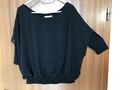 NEUWERTIG ESPRIT DAMEN-TRAUM CHIFFON-DOPPEL-SHIRT Gr.L/42/44 SCHWARZ 3/4 ARM