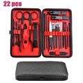22 tlg Nagelpflege Set Nagelknipser Maniküre Pediküre Nagelzange Nagelschere NEU