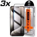 3x Panzerfolie aus Echtglas Schutzglas Hartglas + Anbringhilfe für iPhone 16 Pro