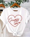 Guess T-Shirt Damen WeißRotschwarz Größe L