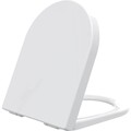 WC Sitz D-Form Toilettendeckel Softclose Quick-Release Duroplast weiß