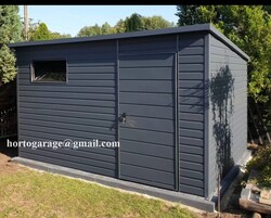 3,5x3,5 Garage Hobbyraum Gartenbox CONTAINER Lagerbox Blechgarage Gartenhaus