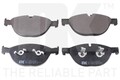 Bremsbelagsatz Scheibenbremse NK 221219 für JAGUAR TYPE X152 XJ X351 XK 2 X150 1
